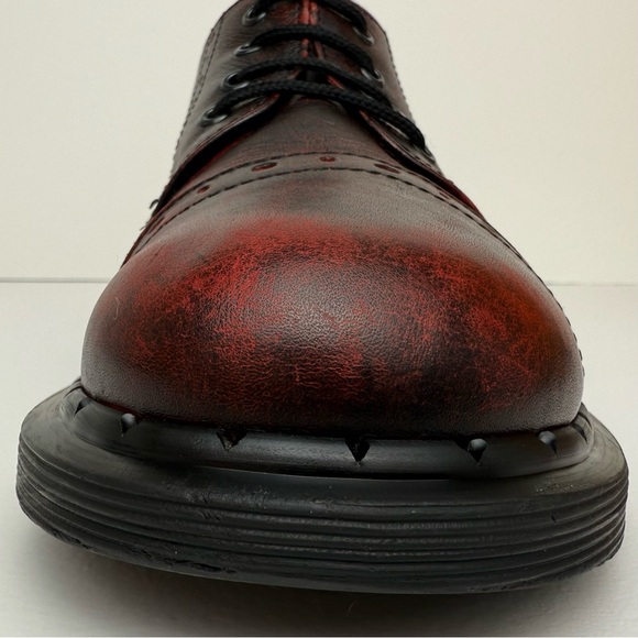 Vintage Dr. Martens Oxblood Ruboff Red Black Wingtip Wedge Oxfords UK 4 - Picture 10 of 16